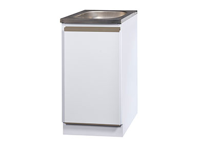 460 single bowl sink unit with stainless steel sink top